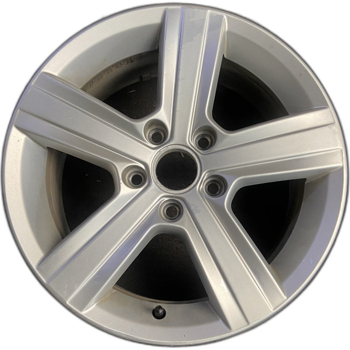 16" GOLF 15-17 16x6.5, alloy, 5 spoke, raised spokes Original OEM Wheel Rim - Front View