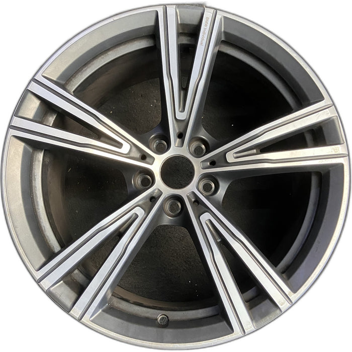 19" BMW 330e 21-24 19x8, , V spoke Original OEM Wheel Rim - Front View