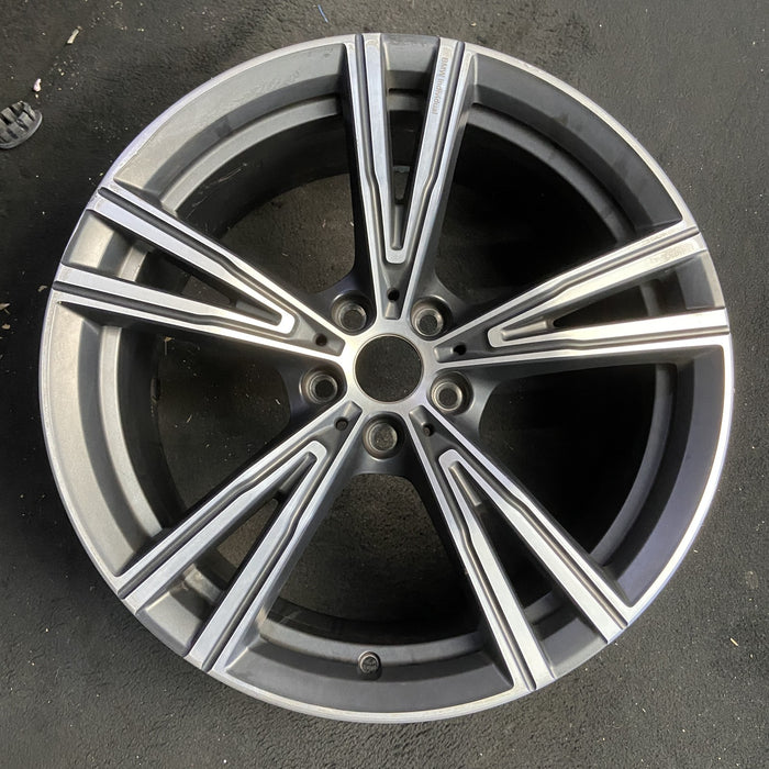 19" BMW 330e 21-24 19x8, , V spoke Original OEM Wheel Rim - Additional View