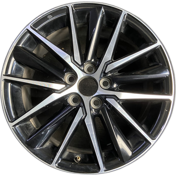 18" CAMRY 21-24 18x8 , 15 spoke , black Original OEM Wheel Rim - Front View