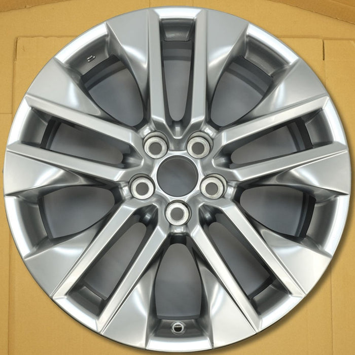 19" RAV4 19-20 19x7.5 , , silver inlay Original OEM Wheel Rim - Front View