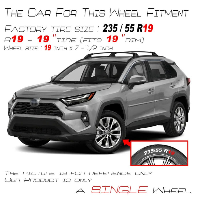 19" RAV4 19-20 19x7.5 , , silver inlay Original OEM Wheel Rim - View 7
