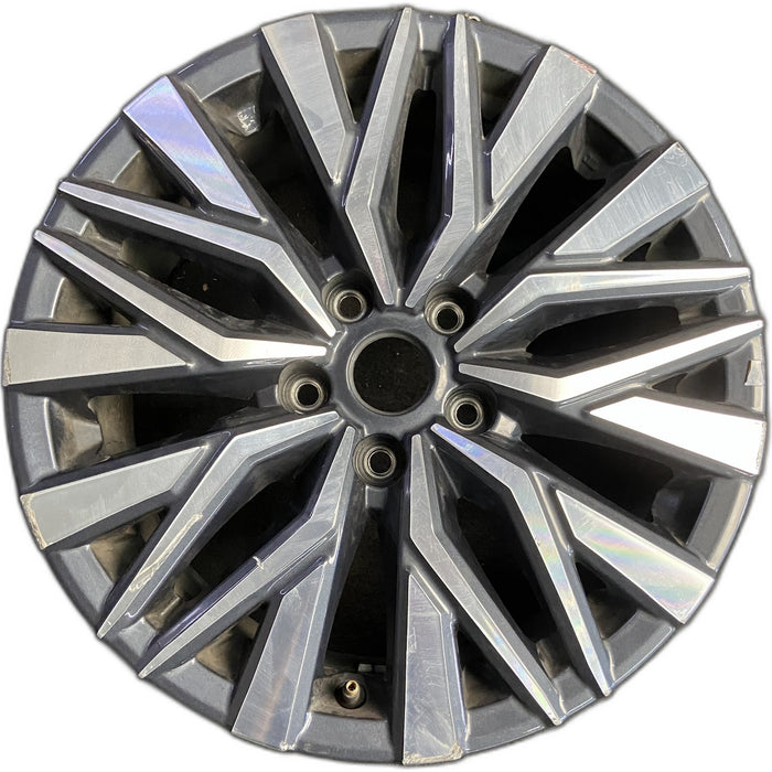 17" ALTIMA 23-25 17x7.5 , machined dark gray Original OEM Wheel Rim - Front View
