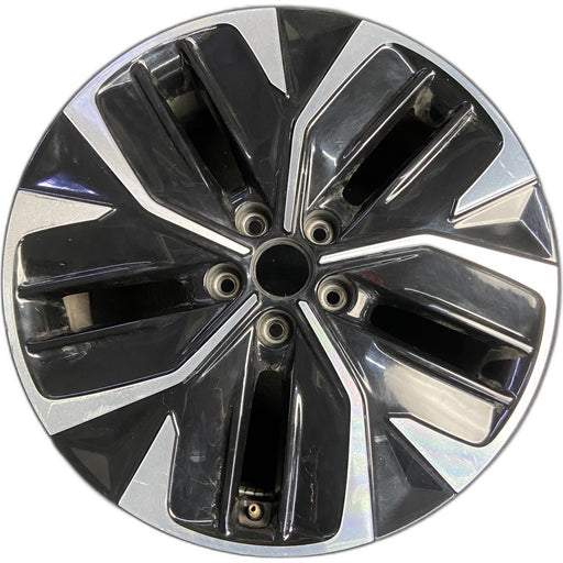 19" EV6 22-24 19x7.5 , black inlay Original OEM Wheel Rim - Front View