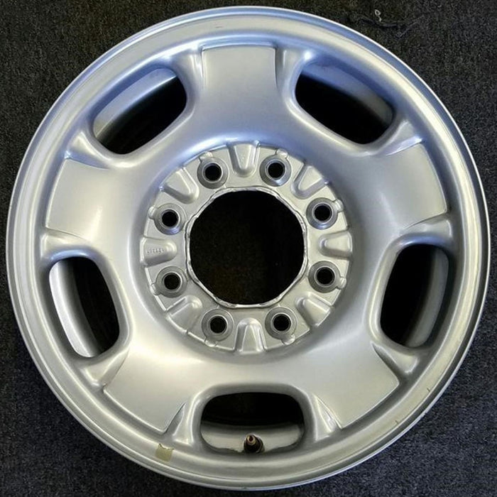 17" SIERRA 2500 PICKUP 11-14 17x7.5, steel, silver, opt NZ4 Original OEM Wheel - Front View