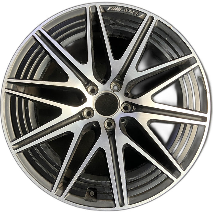 20" MERCEDES C-CLASS 23-24 206 Type , 20x9.5 , black accents Original OEM Wheel - Front View