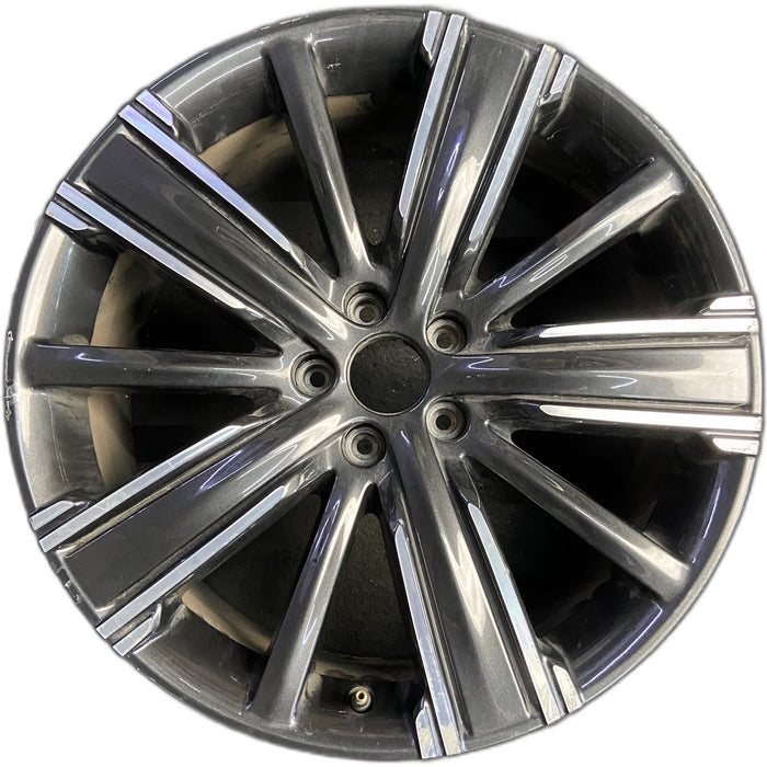 20" INFINITI QX50 21-22 20x8.5, 10 spoke, machined black Original OEM Wheel Rim - Front View