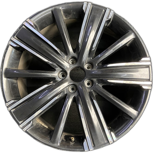 20" INFINITI QX50 21-22 20x8.5, 10 spoke, machined black Original OEM Wheel Rim - Front View