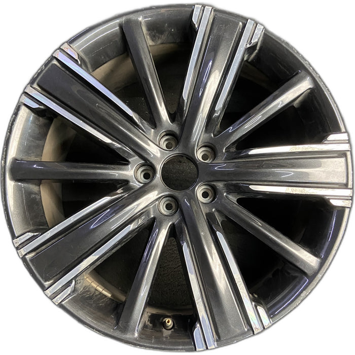 20" INFINITI QX50 21-22 20x8.5, 10 spoke, machined black Original OEM Wheel Rim - Front View