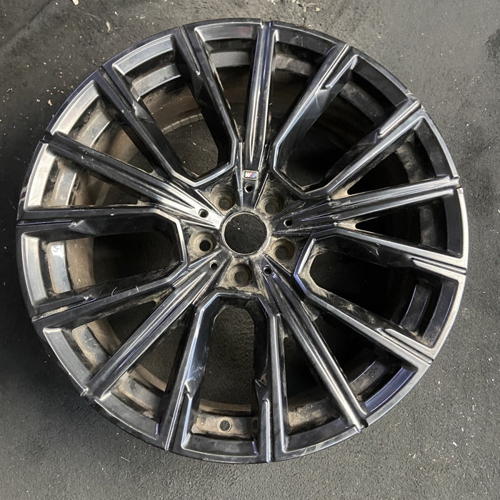 20" BMW 740i 21-22 20x8.5, star design, black Original OEM Wheel Rim - Additional View