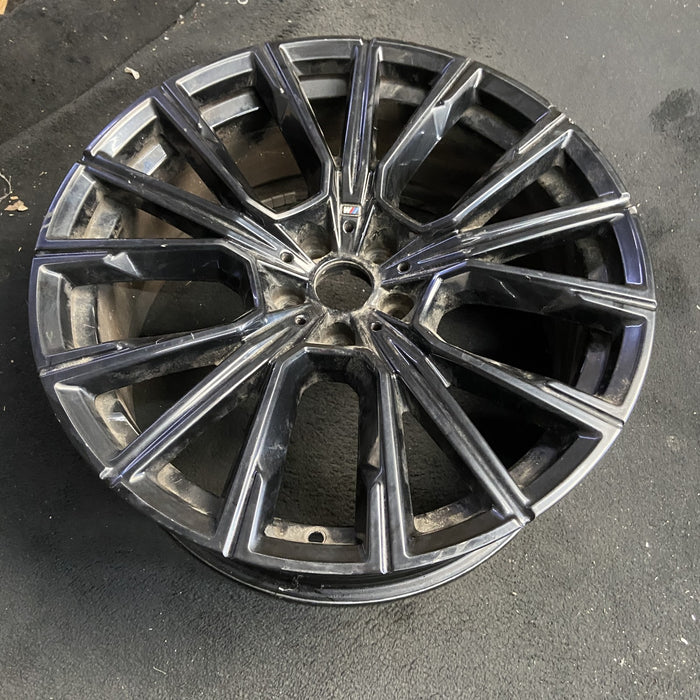 20" BMW 740i 21-22 20x8.5, star design, black Original OEM Wheel Rim - View 7