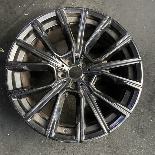 20" BMW 740i 21-22 20x10, star design, black Original OEM Wheel Rim - Additional View