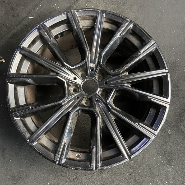 20" BMW 740i 21-22 20x10, star design, black Original OEM Wheel Rim - Additional View