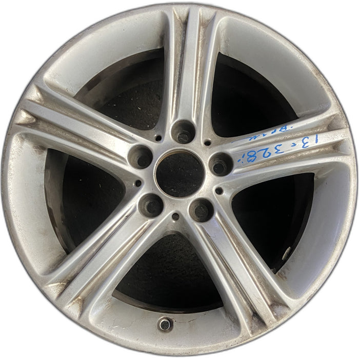 17" BMW 320i 12-13 , 17x7.5 , 5 spoke, triple edge spoke Original OEM Wheel Rim - Front View