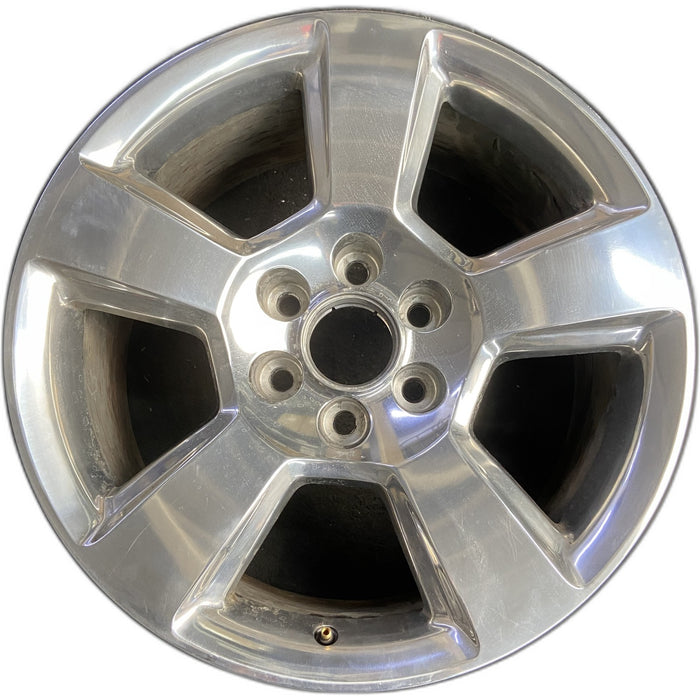 20" SIERRA 1500 PICKUP 19 classic , 20x9, 5 spoke, exposed lug nuts, polished - Front View
