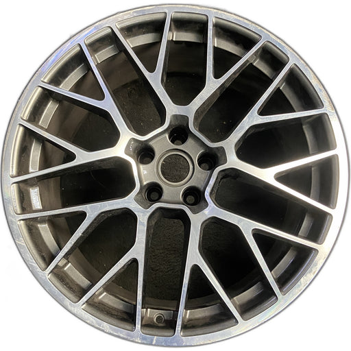 20" PORSCHE MACAN 15-16 20x9, 20 spoke, titanium finish Original OEM Wheel Rim - Front View