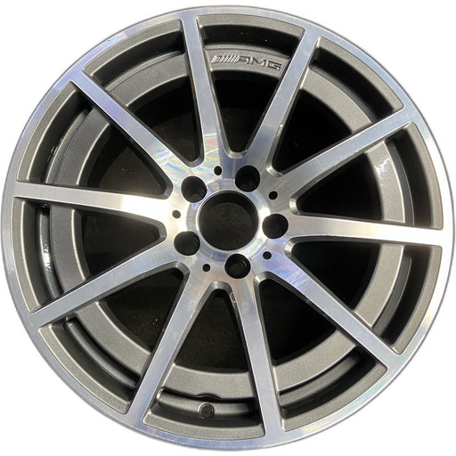 18" MERCEDES C-CLASS 20-21 205 Type, C63, Sedan, 18x9 Original OEM Wheel Rim - Front View