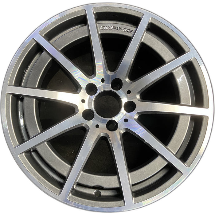 18" MERCEDES C-CLASS 20-21 205 Type, C63, Sedan, 18x9 Original OEM Wheel Rim - Front View
