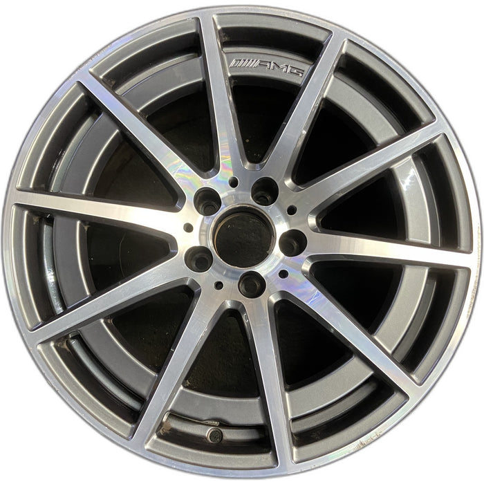 18" MERCEDES C-CLASS 20-21 205 Type, C63, Sedan, 18x9 Original OEM Wheel Rim - Front View