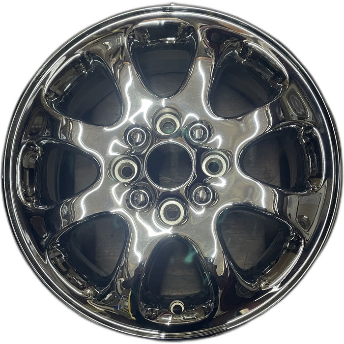 15" VOLVO 40 SERIES 00-03 15x6, alloy, 8 spoke Original OEM Wheel Rim - CHROME - Front View