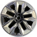 21" 750e 24-26 21x10.5, 5 spoke, V spoke, silver inserts Original OEM Wheel Rim - Front View