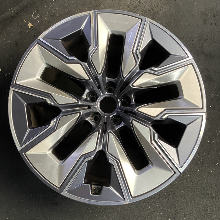 21" 750e 24-26 21x10.5, 5 spoke, V spoke, silver inserts Original OEM Wheel Rim - Additional View