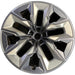 21" 750e 24-26 21x10.5, 5 spoke, V spoke, silver inserts Original OEM Wheel Rim - Front View