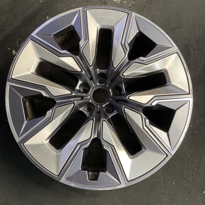 21" 750e 24-26 21x9, 5 spoke, V spoke, silver inserts Original OEM Wheel Rim - Additional View