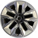 21" 750e 24-26 21x9, 5 spoke, V spoke, silver inserts Original OEM Wheel Rim - Front View
