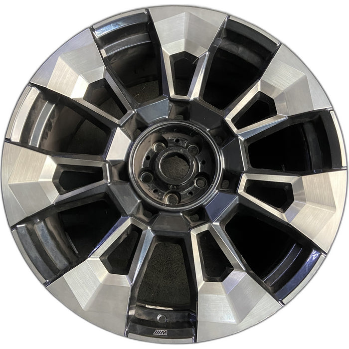 23" XM 23-25 23x10, black Original OEM Wheel Rim - Front View