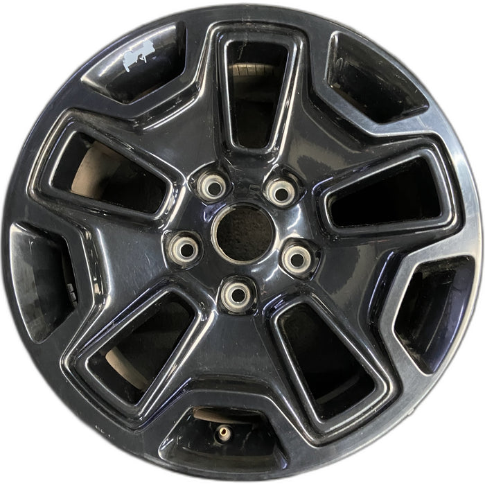 17" WRANGLER 14 17x7.5, 10 slot, w/o machined accent; gloss black Original OEM - Front View