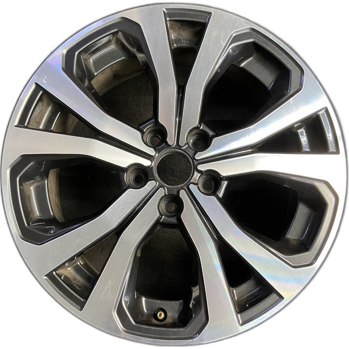 18" FORESTER 19 18x7 , w/machined face, 5 V spoke Original OEM Wheel Rim - Front View