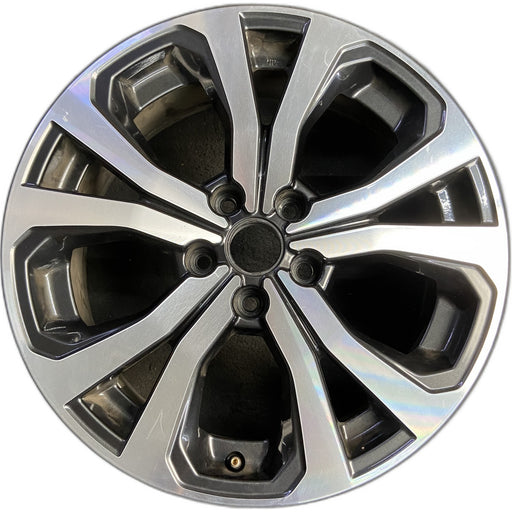 18" FORESTER 19 18x7 , w/machined face, 5 V spoke Original OEM Wheel Rim - Front View