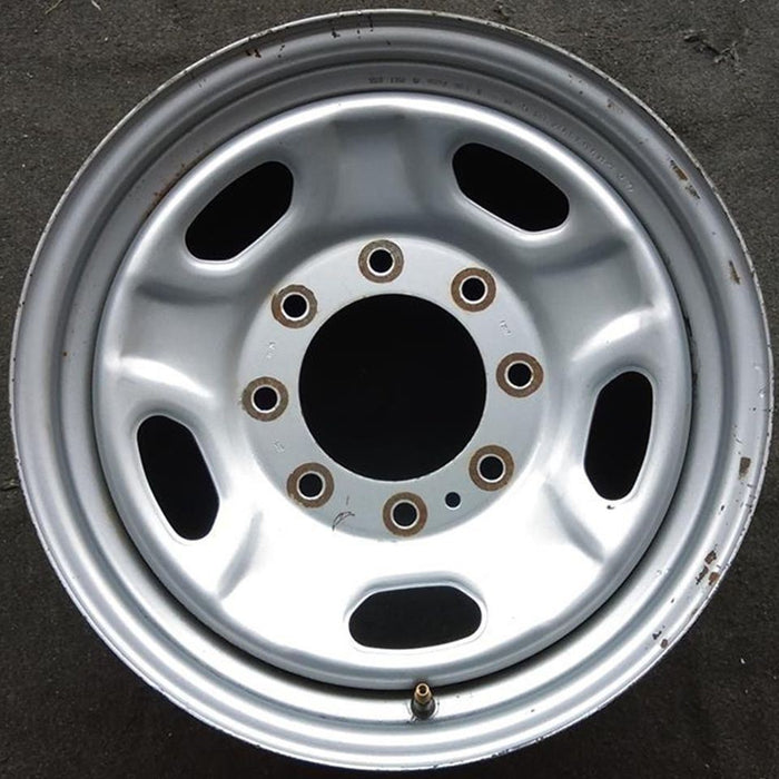 17" FORD F250SD PICKUP 10 17x7.5 , , steel, , argent, oval cut-outs Original - Front View