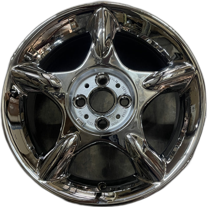 16" MINI COOPER 02-06 16x6.5 , 5 straight spokes, silver Original OEM Wheel Rim - Front View