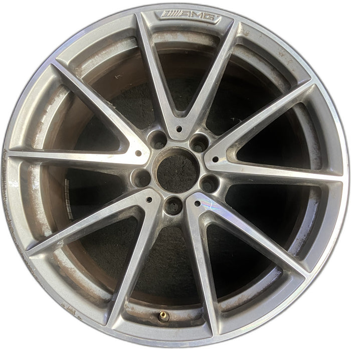 18" MERCEDES C-CLASS 17 205 Type, Conv, C63, 18x9 Original OEM Wheel Rim - Front View