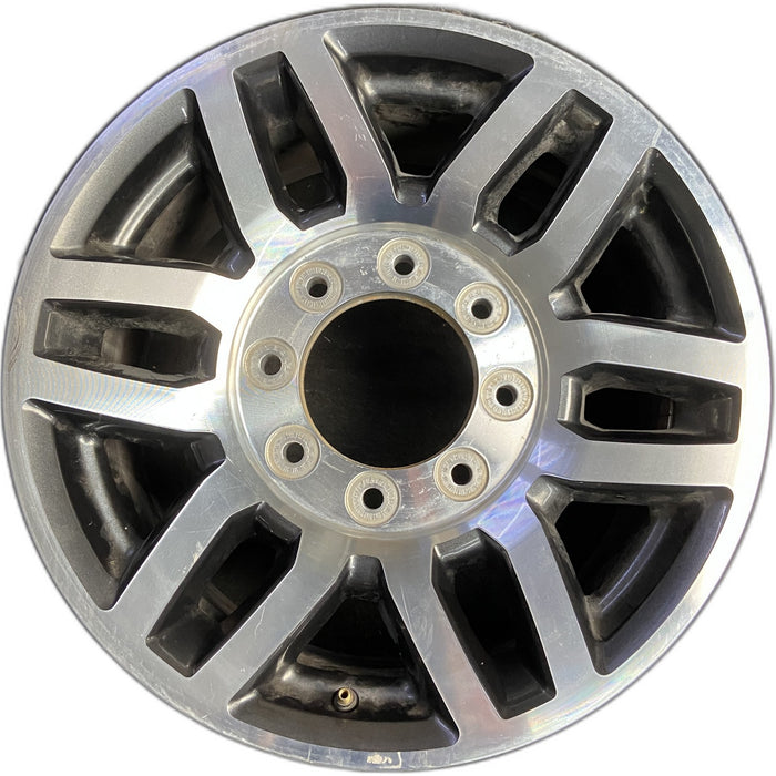18" FORD F250SD PICKUP 17 18x8 , aluminum, 12 spoke , machined face Original - Front View