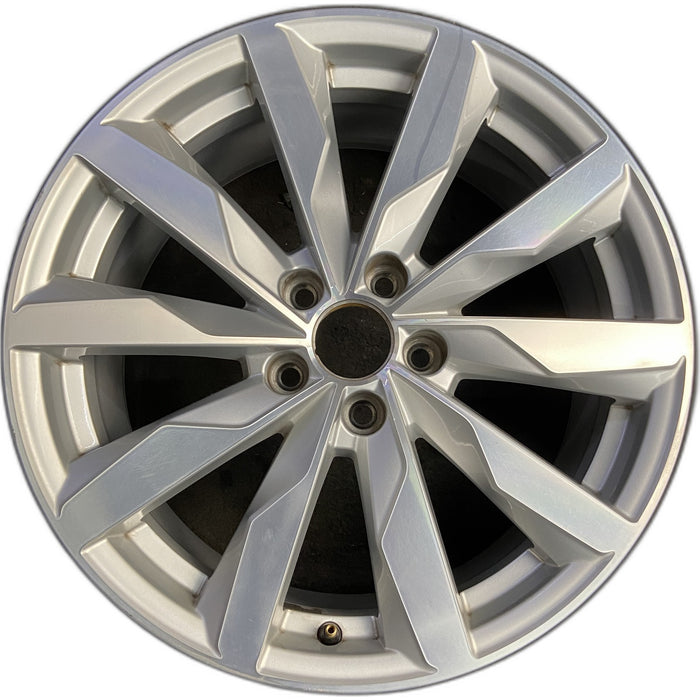 18" AUDI A4 16 18x8 , , blade spoke design Original OEM Wheel Rim - Front View