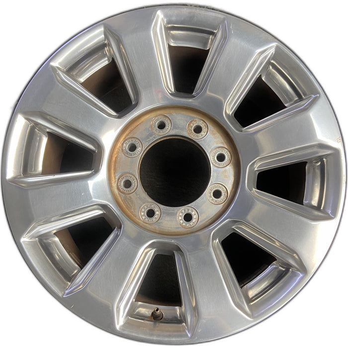 20" FORD F250SD PICKUP 17 20x8 , 8 spoke, polished, 8" center cap, Original OEM - Front View