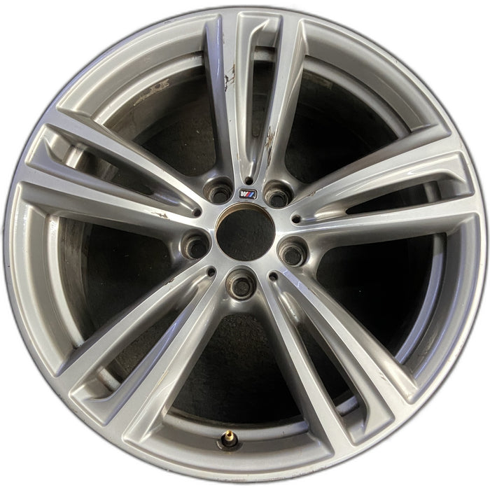 19" BMW 320i 14-15 19x8, 5 twin spokes Original OEM Wheel Rim - Front View