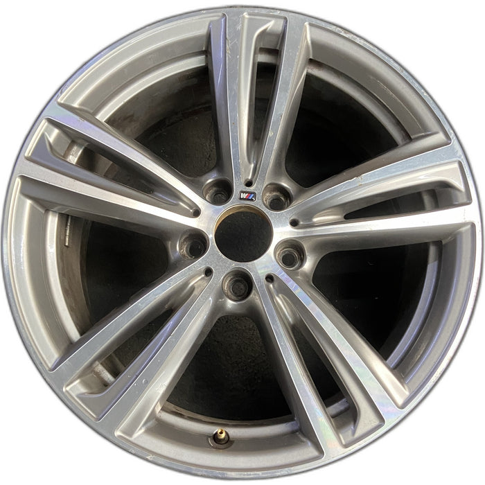 19" BMW 320i 14-15 19x8, 5 twin spokes Original OEM Wheel Rim - Front View