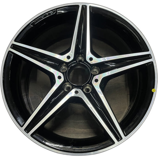 18" MERCEDES C-CLASS 15 205 Type, , C400, 5 spoke, 18x7.5, black accents - Front View
