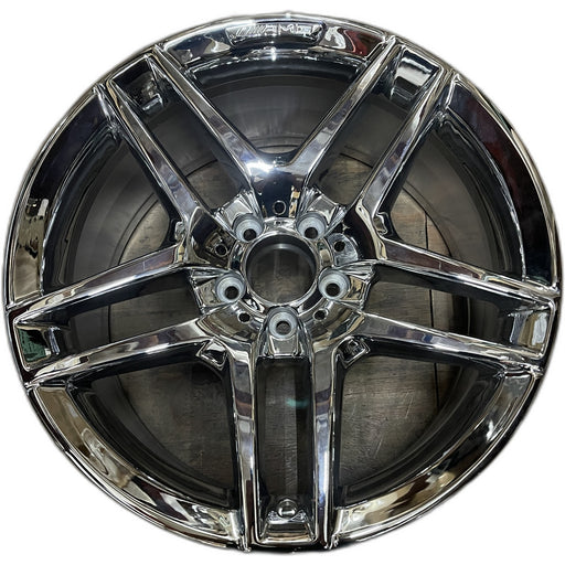 19" MERCEDES S-CLASS 14 222 Type; S550, 19x9.5 , narrow spokes Original OEM - Front View