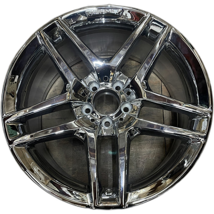 19" MERCEDES S-CLASS 14 222 Type; S550, 19x9.5 , narrow spokes Original OEM - Front View