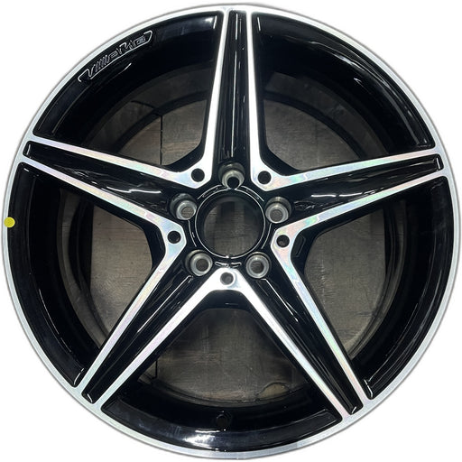18" MERCEDES C-CLASS 15 205 Type, , C400, 5 spoke, 18x7.5, black accents - Front View