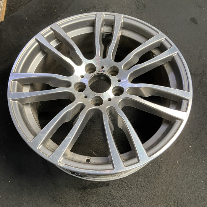 19" BMW 320i 12-13 , 19x8 , 14 spoke Original OEM Wheel Rim - MACHINED SILVER - View 7