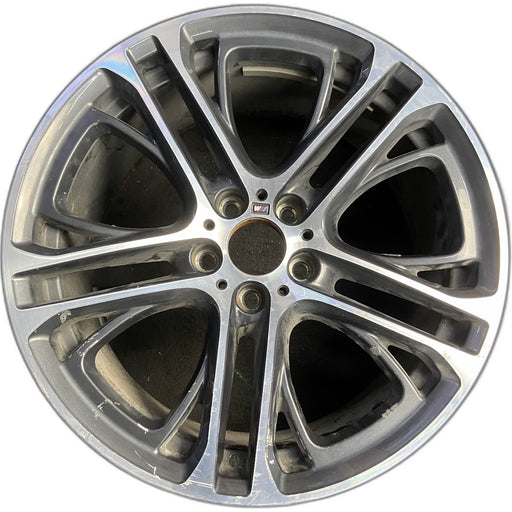 20" BMW X3 11-17 20x10 , 10 spoke Original OEM Wheel Rim - MACHINED CHARCOAL - Front View