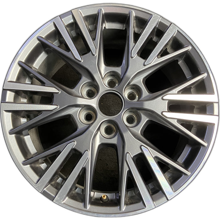 18" TRAVERSE 24 , 18x7.5, Original OEM Wheel Rim - MACHINED CHARCOAL - Front View