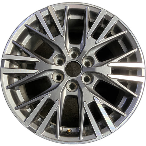 18" TRAVERSE 24 , 18x7.5, Original OEM Wheel Rim - MACHINED CHARCOAL - Front View