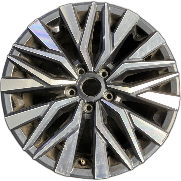 17" ALTIMA 23-25 17x7.5 , machined dark gray Original OEM Wheel Rim - Front View